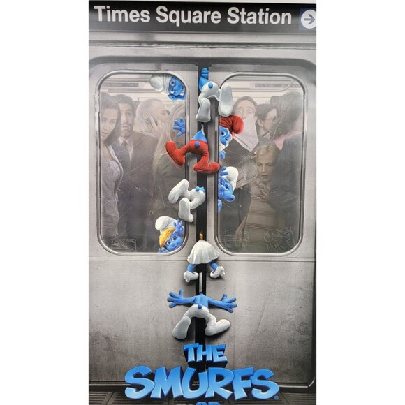 THE SMURFS Movie Poster Double Sided Original 27x40 - Picture 3 of 9